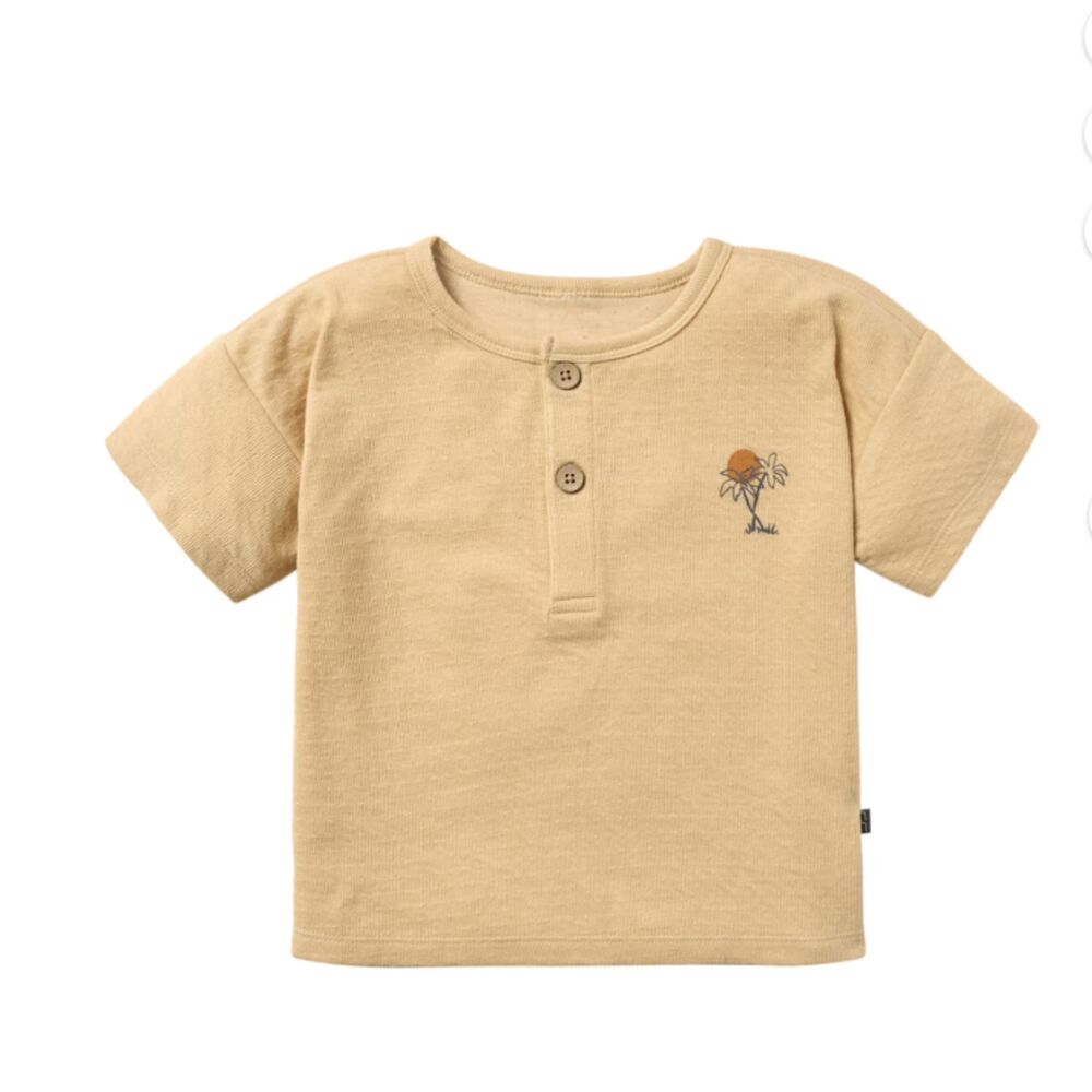 Modern Moments by Gerber Toddler Boy Organic Short Sleeve Henley T-Shirt